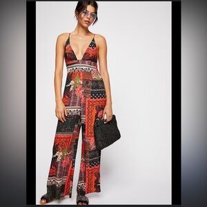 Free People Multicolor Bohemian Jumpsuit